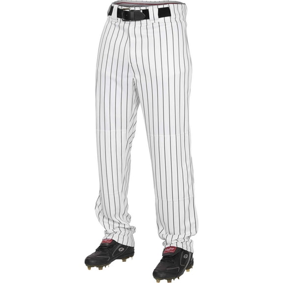 Rawlings Adult Semi-Relaxed Pinstripe Pant | White/Black | SML