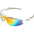 thumbnail image 1 of Rawlings Adult Shield Baseball Sunglasses Lightweight Sports Sun Glasses for Running, Softball, Rowing, Cycling (White/Gray), 1 of 8