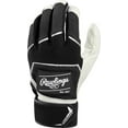 thumbnail image 1 of Rawlings Adult Workhorse Batting Gloves | Black | LRG, 1 of 4