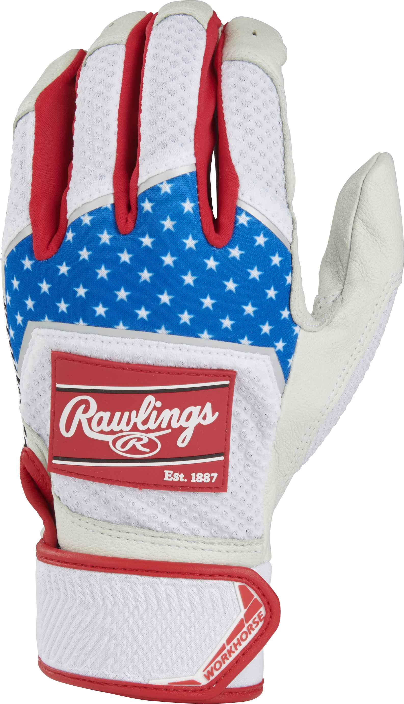 Rawlings Adult Workhorse Batting Gloves | USA | SML