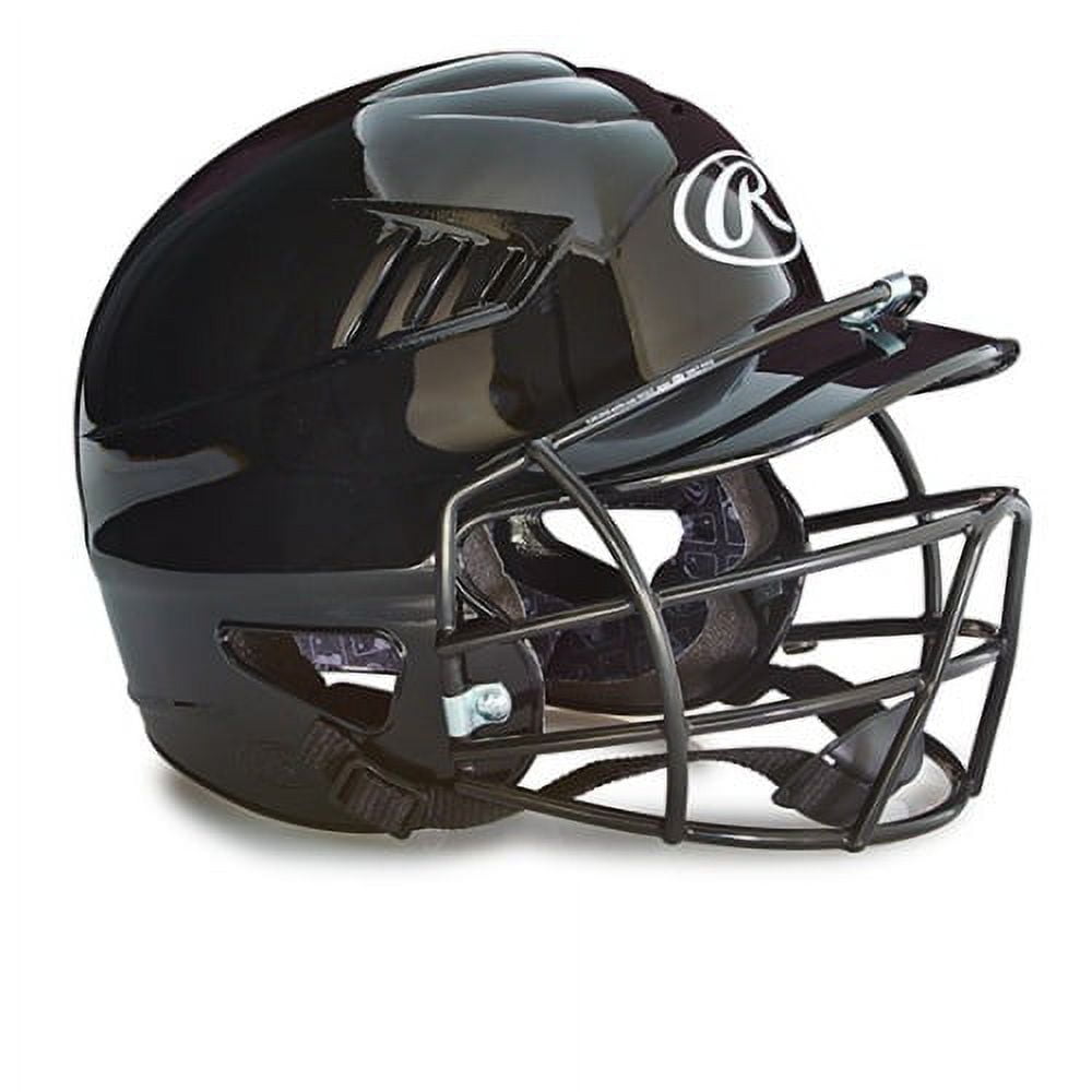Rawlings Baseball Batting Helmets With Face Mask Black