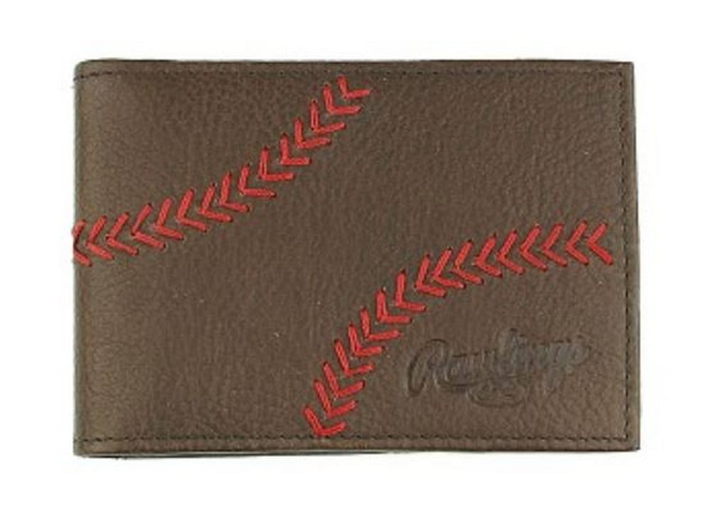 Pop Baseball Stitch Bi-Fold Leather Wallet