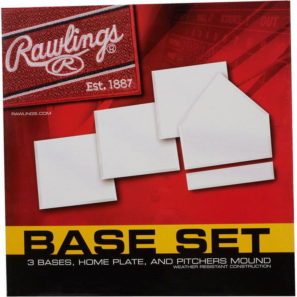Rawlings - BASE Rawlings Baseball Base Set with Home Plate and Pitching