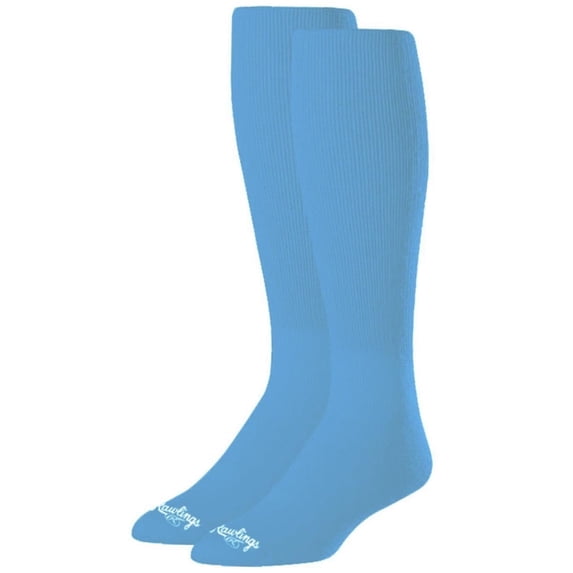 Rawlings Adult Over-The-Calf Baseball Socks- Medium - Columbia Blue