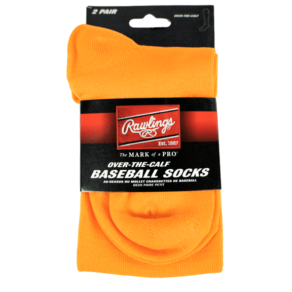 Rawlings Adult Over-The-Calf Baseball Socks - Small - Light Orange