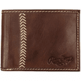thumbnail image 1 of Rawlings Baseball Stitch Bi-Fold Wallet, Brown, 1 of 2