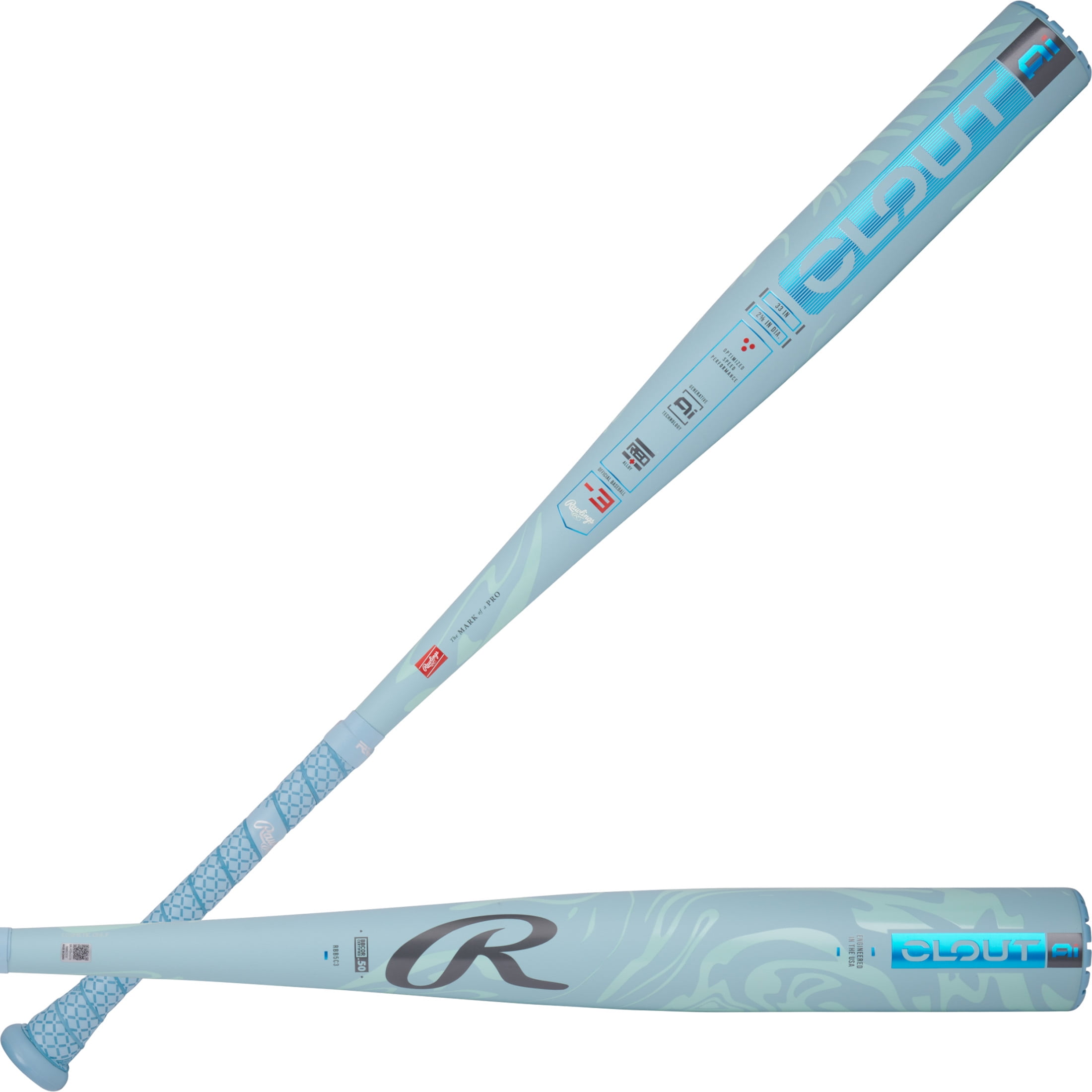Rawlings | 2025 | Clout AI Baseball Bat | BBCOR | 2 5/8 Barrel | 32 in | -3