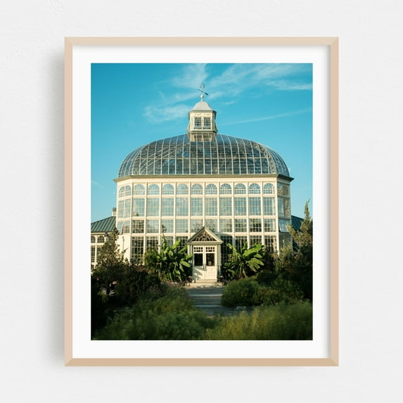 Rawlings Conservatory, Baltimore 03 - Baltimore Maryland Photography Architecture Botanical Vintage Garden Scenic Travel Poster Oak Framed Wall Art Print 12 x 16 inches