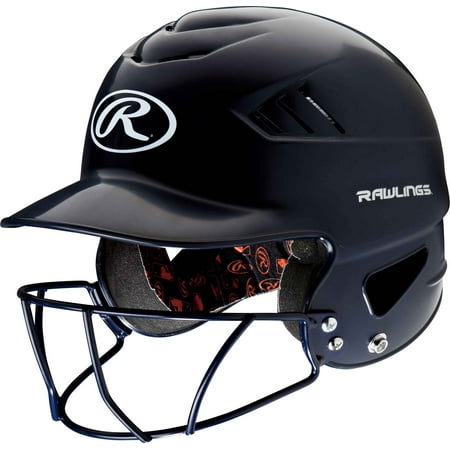 Rawlings Coolflo Batting Helmet with Facemask | Navy | Adult