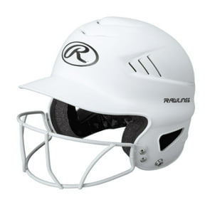 Rawlings Coolflo Fastpitch Softball Helmet with Face Guard, Matte White