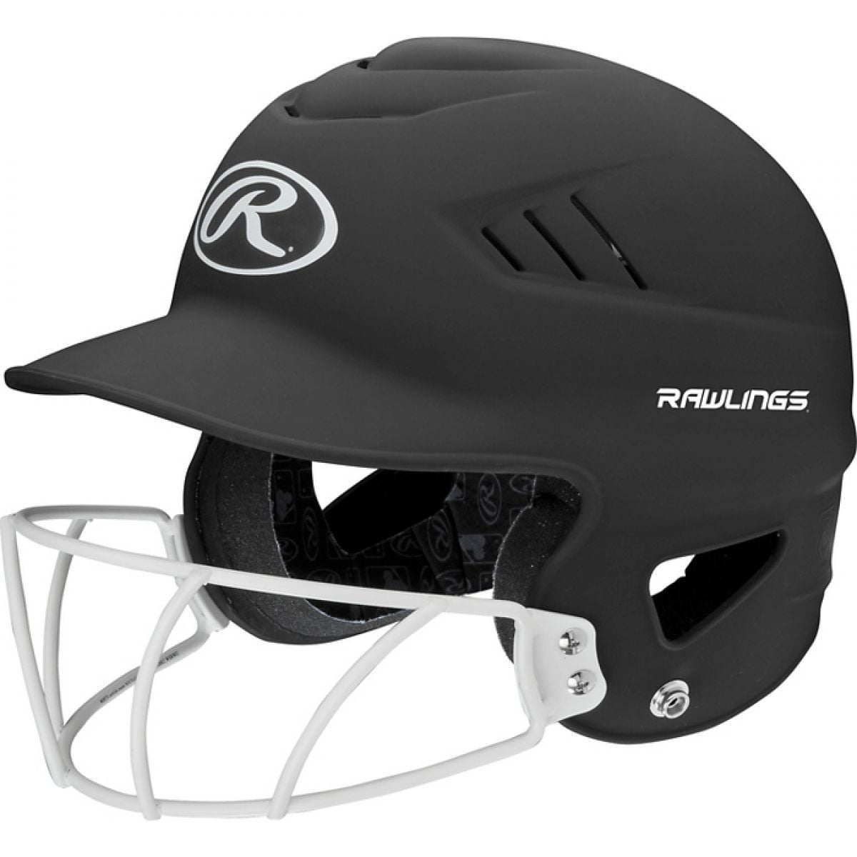 Rawlings Coolflo Batting Helmet | Matte Black | Ad
