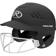 Rawlings Coolflo Highlighter Batting Helmet | Matte Black | Adult