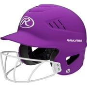 Rawlings Coolflo Highlighter Batting Helmet | Matte Purple | Adult