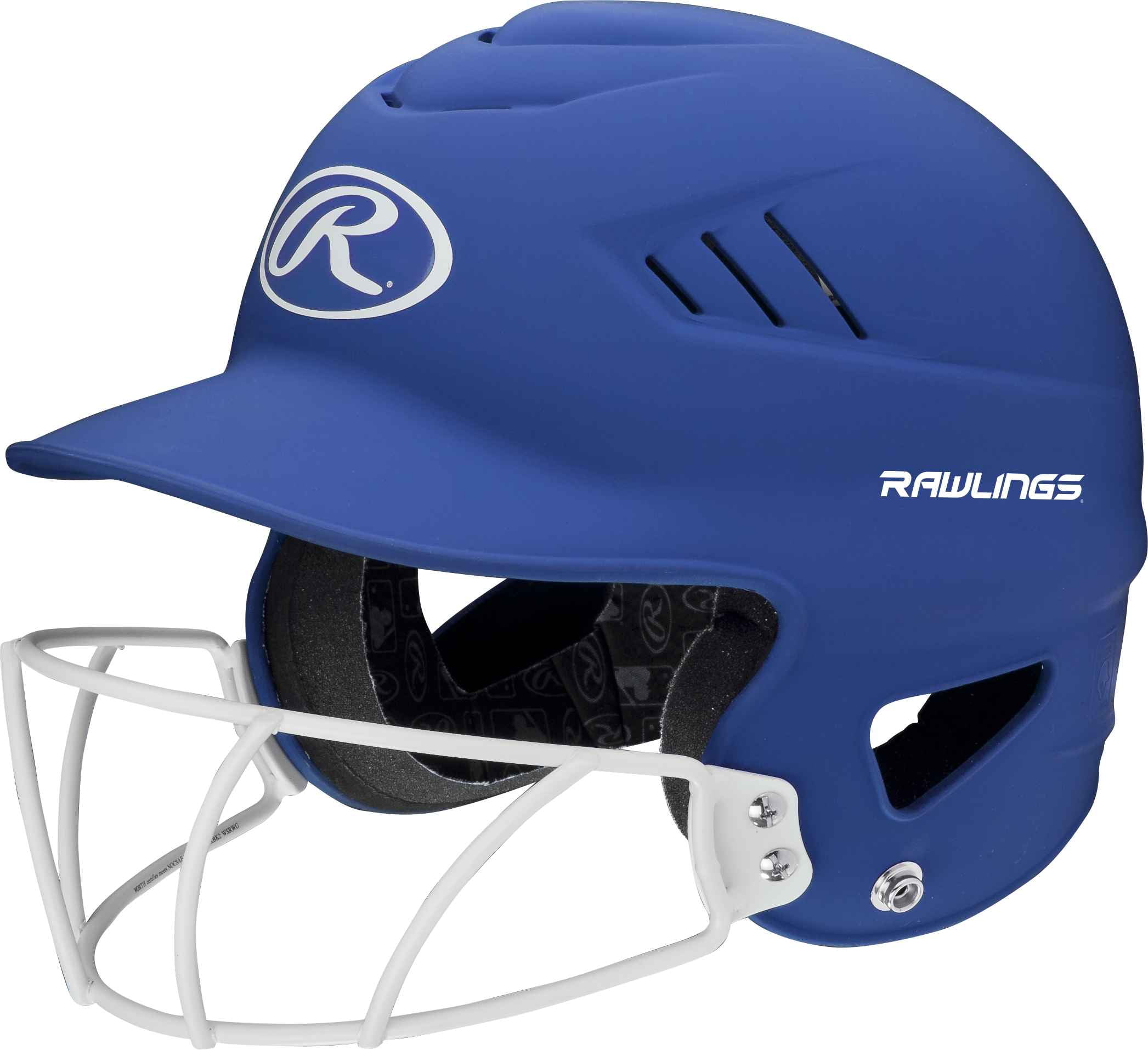 Rawlings Coolflo Highlighter Batting Helmet | Matte Royal | Adult
