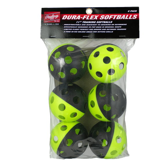 Rawlings Dura-Flex Training Softballs (6pk)