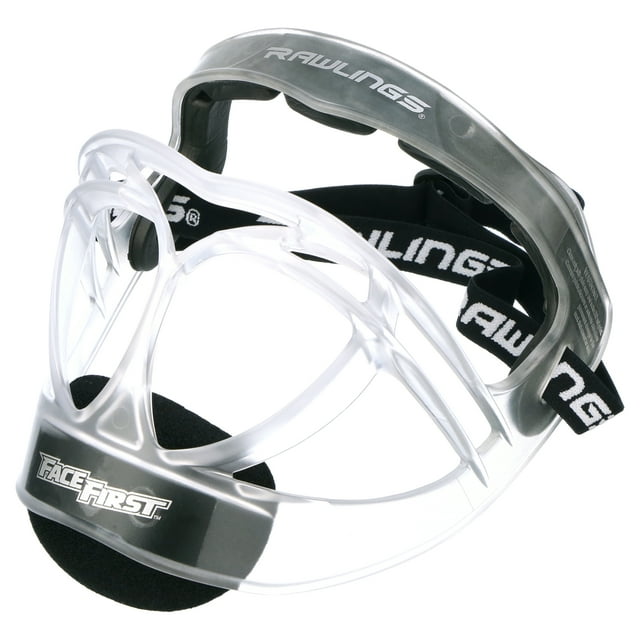 Rawlings Face First Softball Fielders Mask, Black/Clear