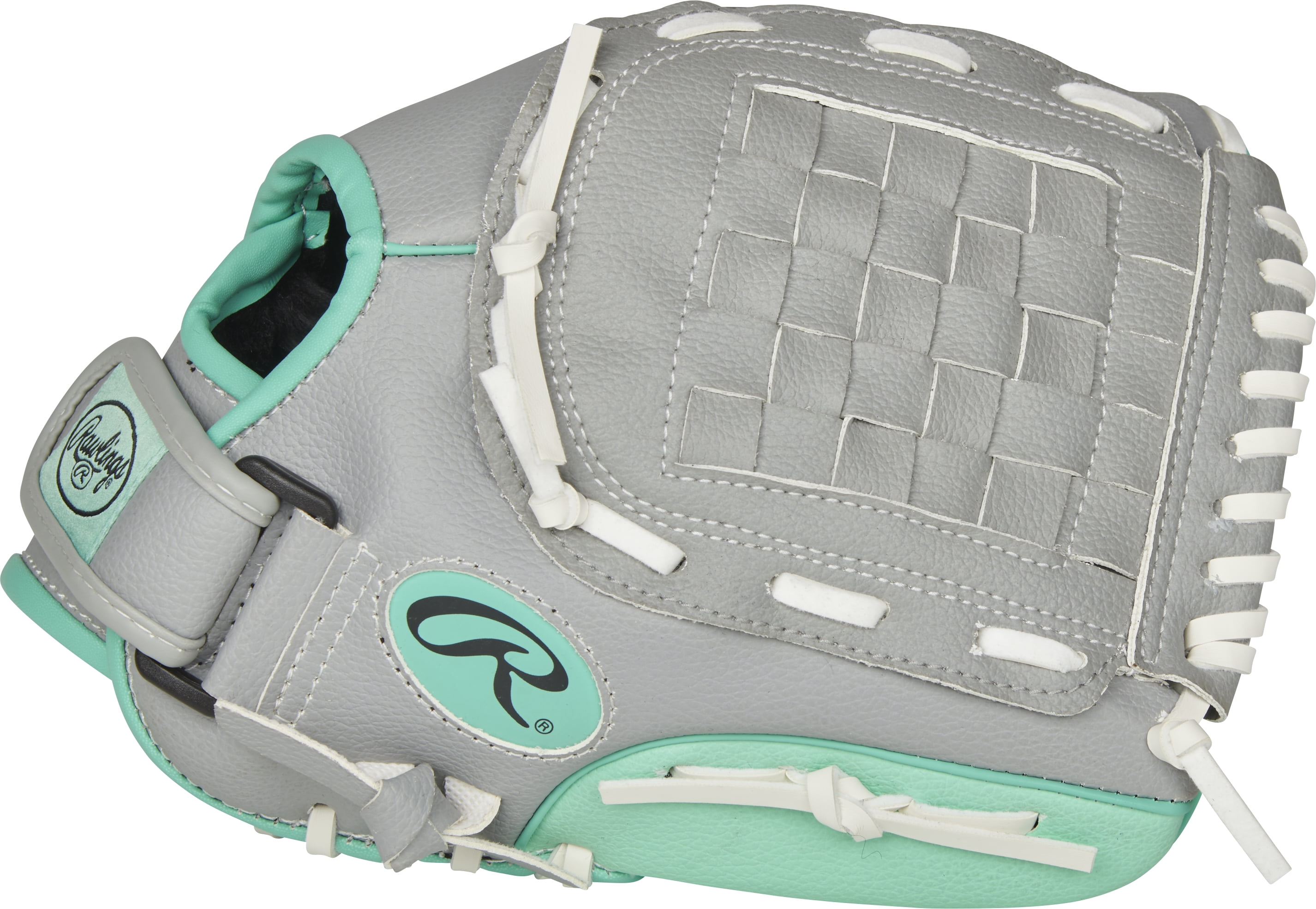 Rawlings Fastpitch Glove Gray/Mint | Left Hand Throw | 11" | Pitcher/Infield