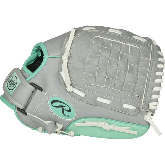 Rawlings Fastpitch Glove Gray/Mint | Left Hand Throw | 11" | Pitcher/Infield