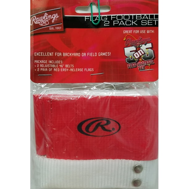 Rawlings Flag Football Set with 1 Adjustable Belt and 2 Red Flags