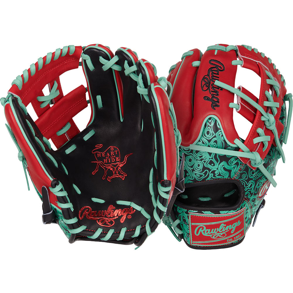 Rawlings HOH ColorSync 9.0 11.5" Baseball Glove (PROR204W-32BS) Black/Scarlet 11.5