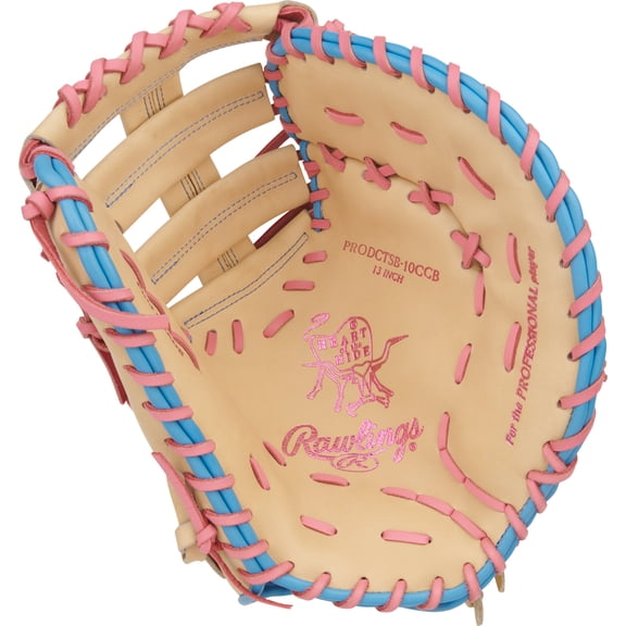 Rawlings Heart of the Hide Fastpitch First Base Mitt | 13-Inch | Split Post Double Bar Web