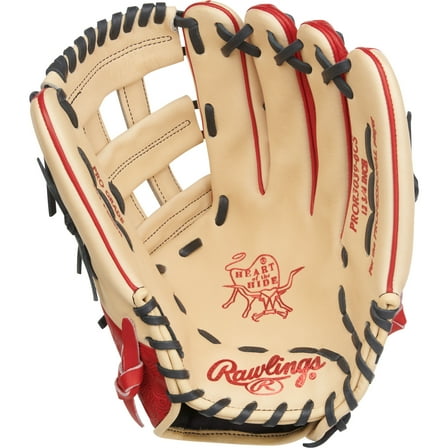 Rawlings Heart of the Hide Outfield Glove | 303 Pattern | 12.75-Inch | RHT | Camel/Scarlet