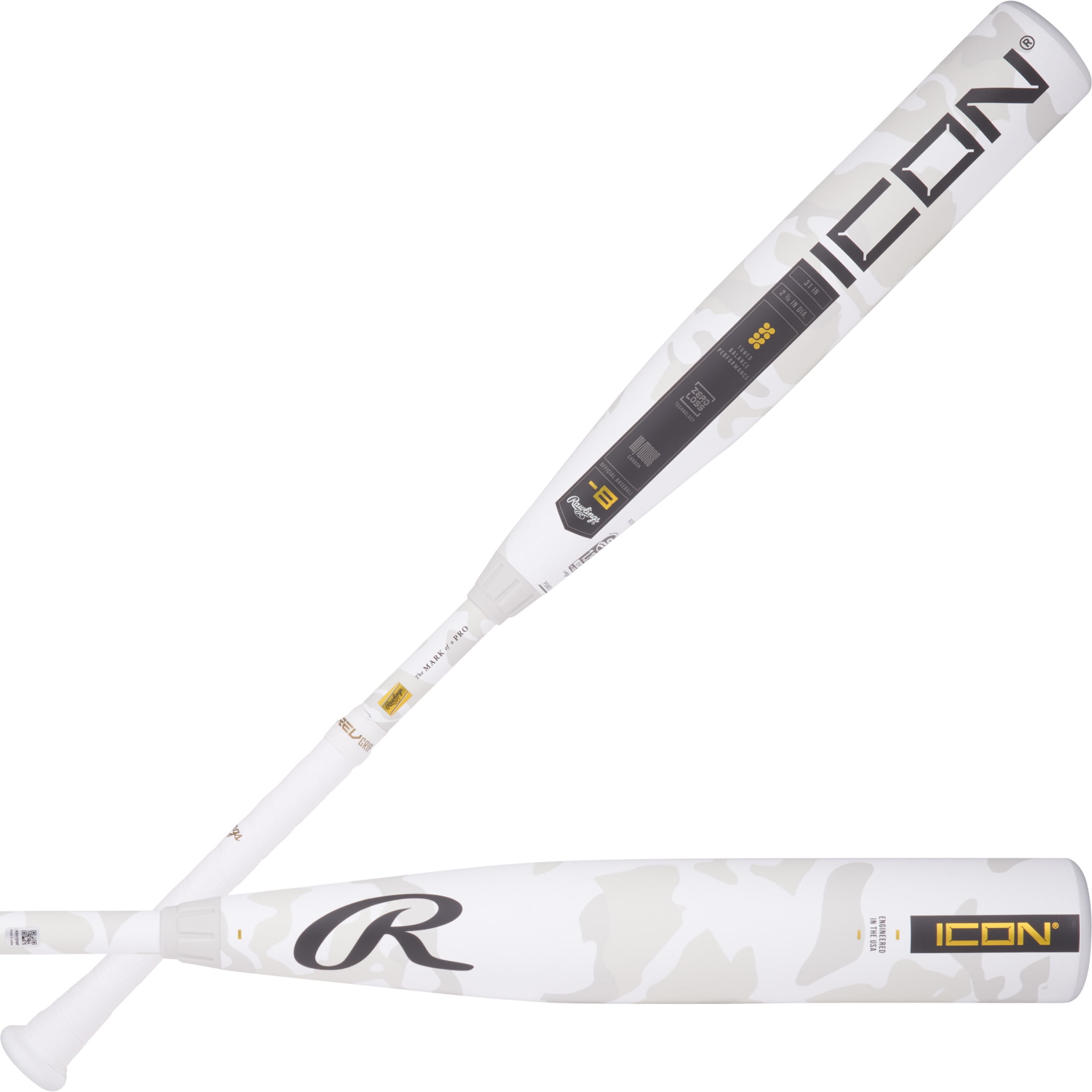 【美】Rawlings ICON 少年硬式 29インチ74cm 17oz480g 2025 Rawlings Icon USSSA Youth Baseball Bat | 29-inch | -8