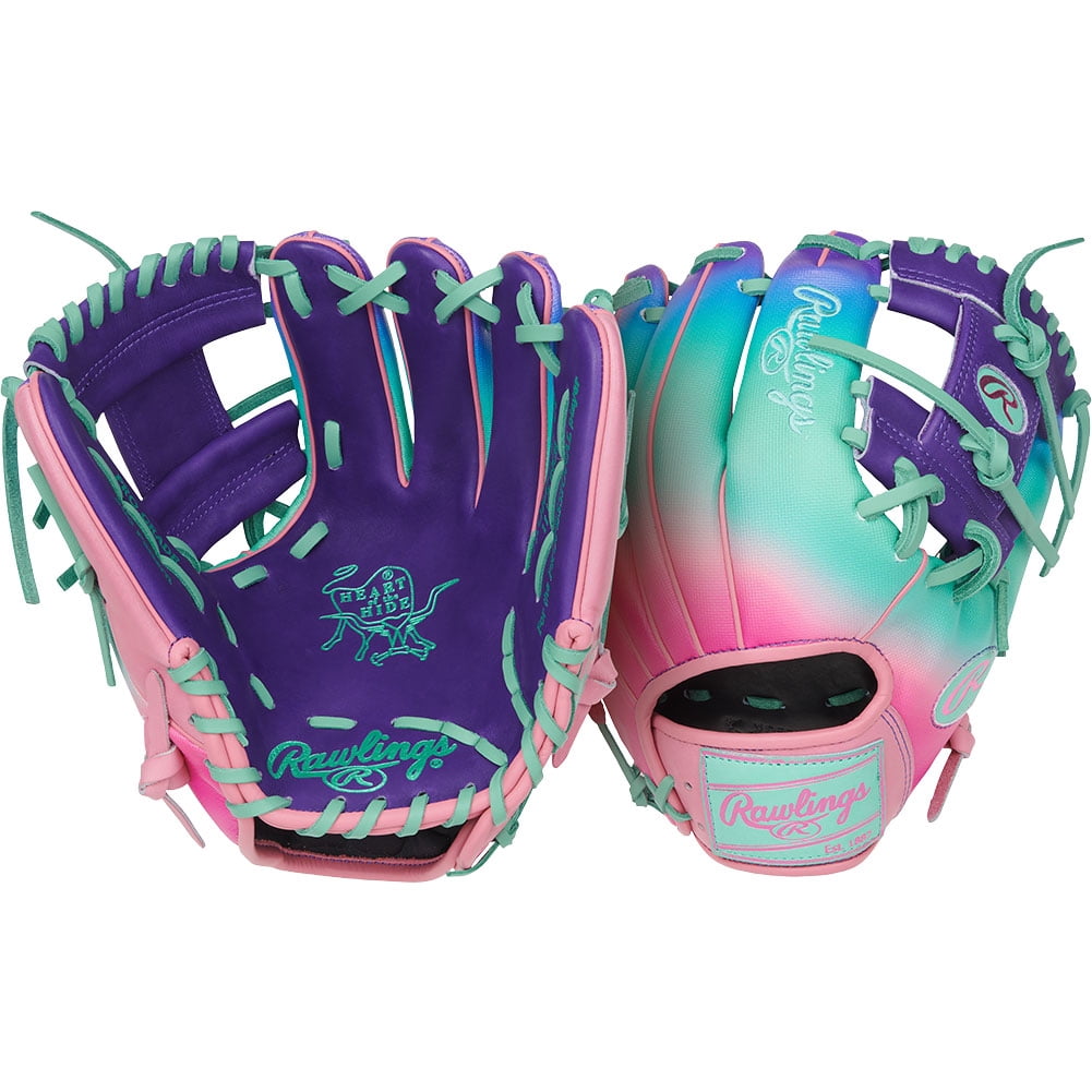 Rawlings LE Heart of the Hide Fun Burst 11.5" Baseball Glove (PROR204 2PUP) Purple/Pink 11.5