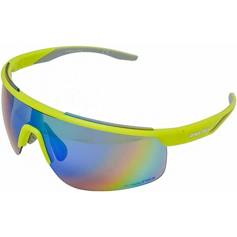 Rawlings LTS Men's Adult Sport Sunglasses Green Frame With Multi-Colored  Lenses