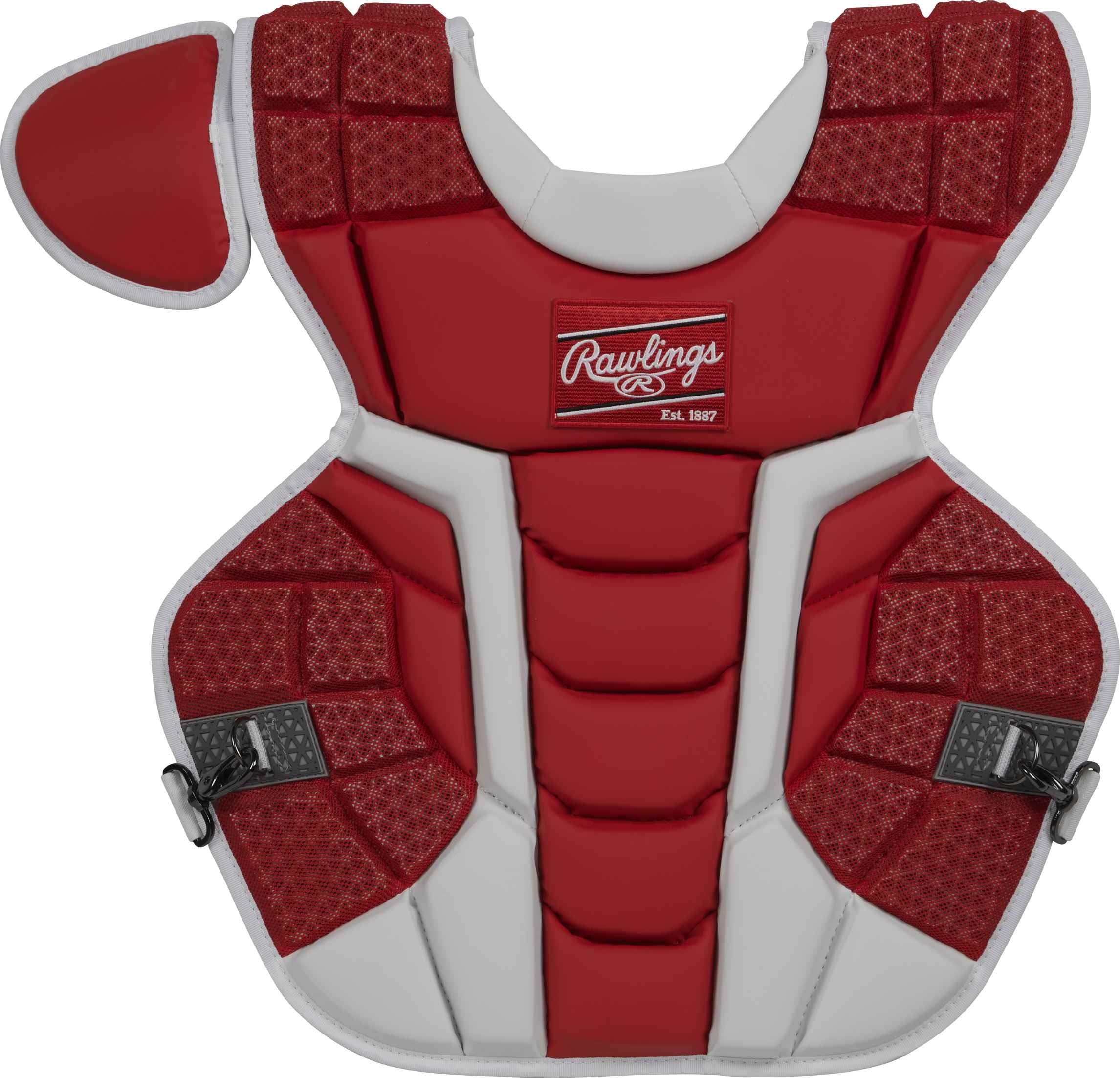 Protège-poitrine Catcher Rawlings Mach Series - Intermédiaire, Rouge