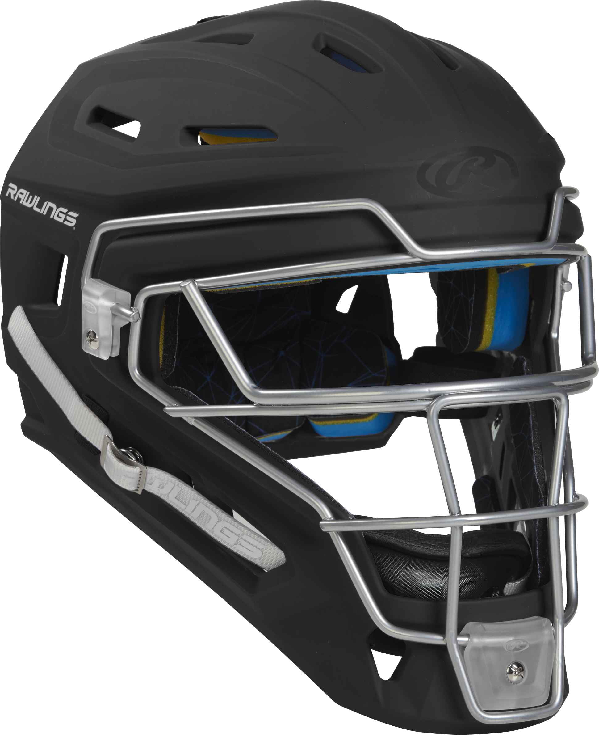 Rawlings MACH Baseball Junior Catcher's Helmet | Black/Black | JUNIOR