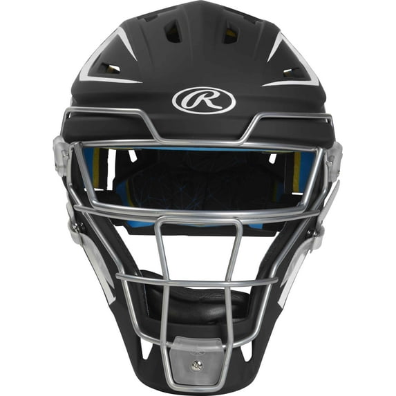 Rawlings MACH Baseball Junior Catcher's Helmet | Black/White | Junior