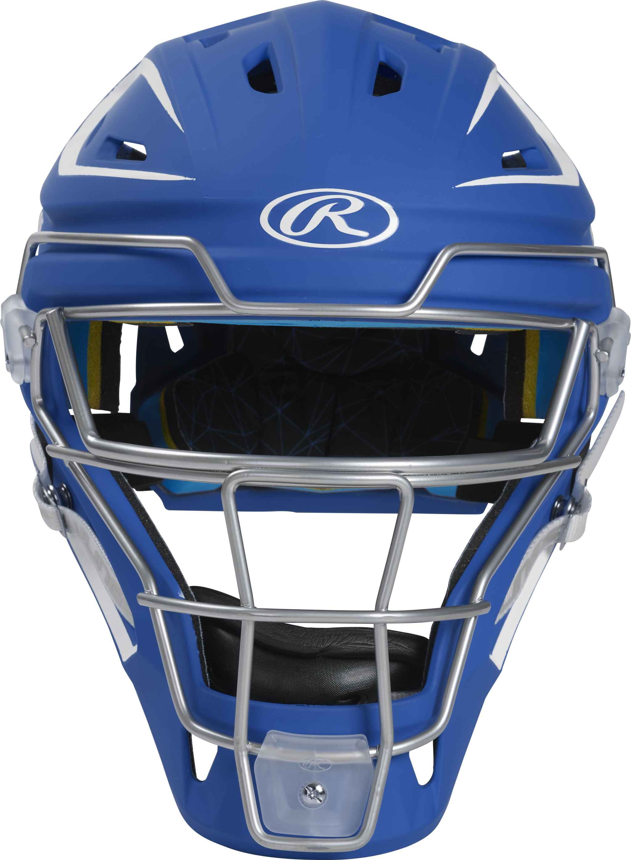 Rawlings MACH Baseball Senior Catcher's Helmet | Royal/White | Senior
