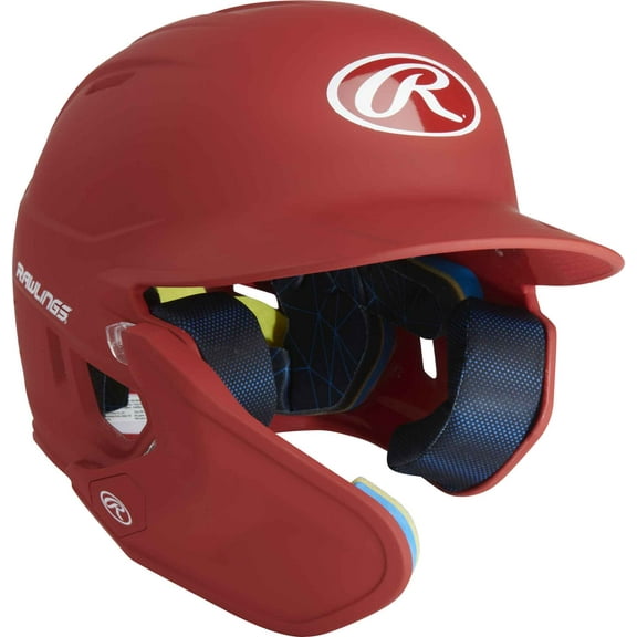 Rawlings MACH One-Tone Matte Helmet w/Adjustable Face Guard - Senior | Matte Scarlet | SENIOR