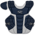thumbnail image 1 of Rawlings Mach Collegiate Level Baseball Catcher's Chest Protector, Navy, 1 of 2