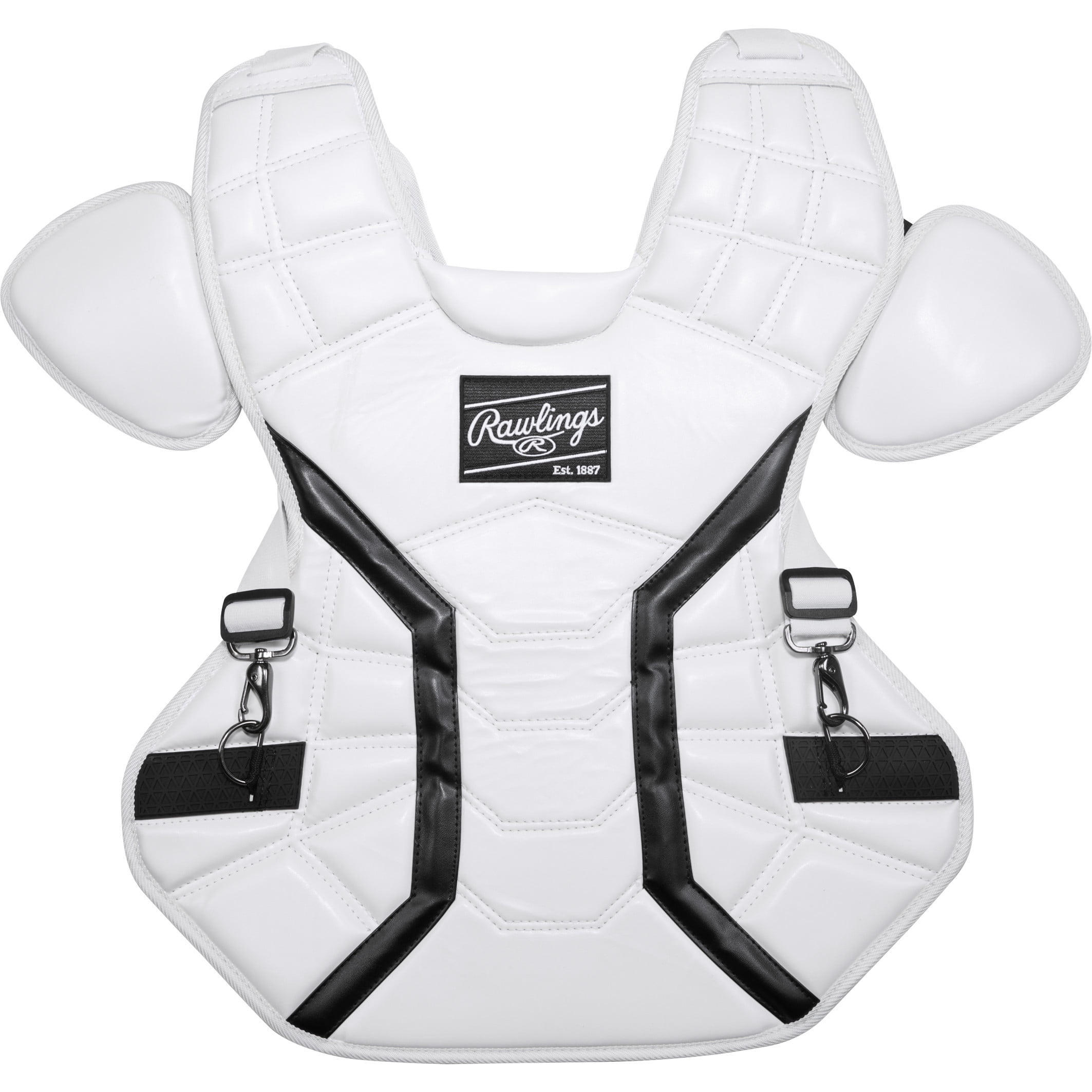 Rawlings Mach Pro Series Chest Protector, Adjustable Fit, Medium, Black/White