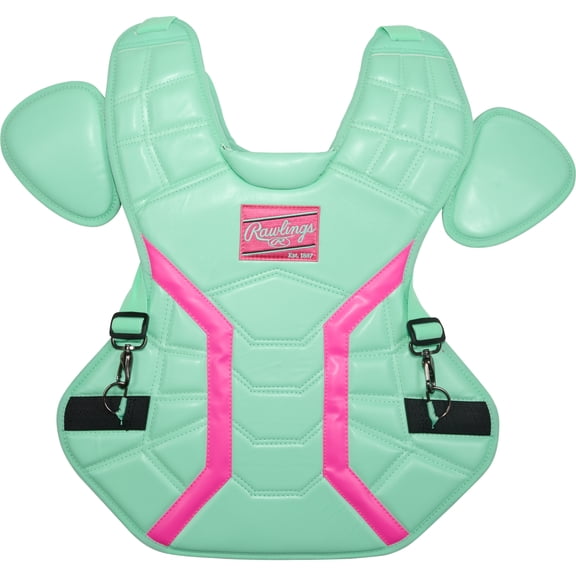 Rawlings Mach Pro Series Chest Protector | Adjustable Fit | Medium | Mint/Pink