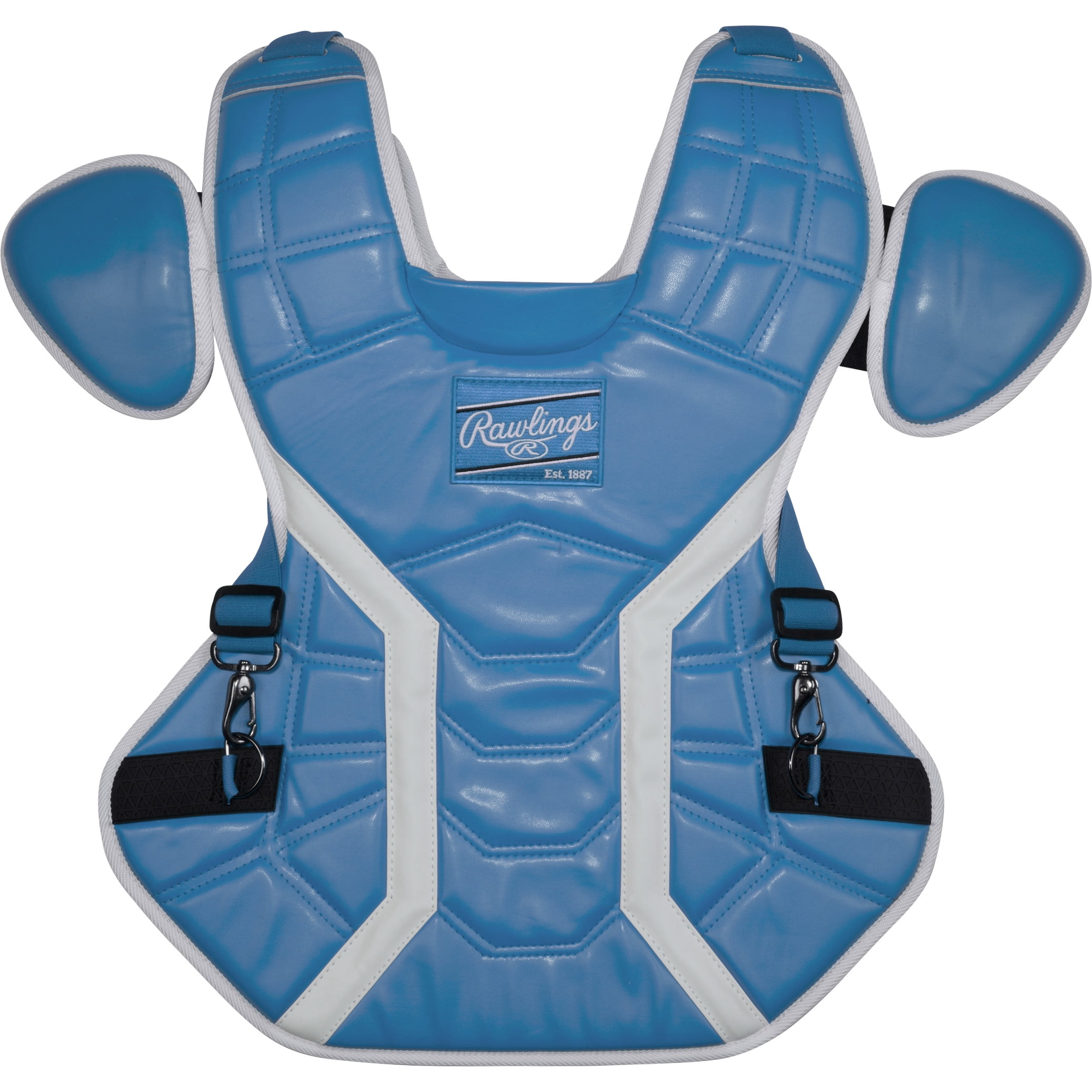 Rawlings Mach Pro Series Chest Protector, Adjustable Fit, Large, Columbia Blue/White