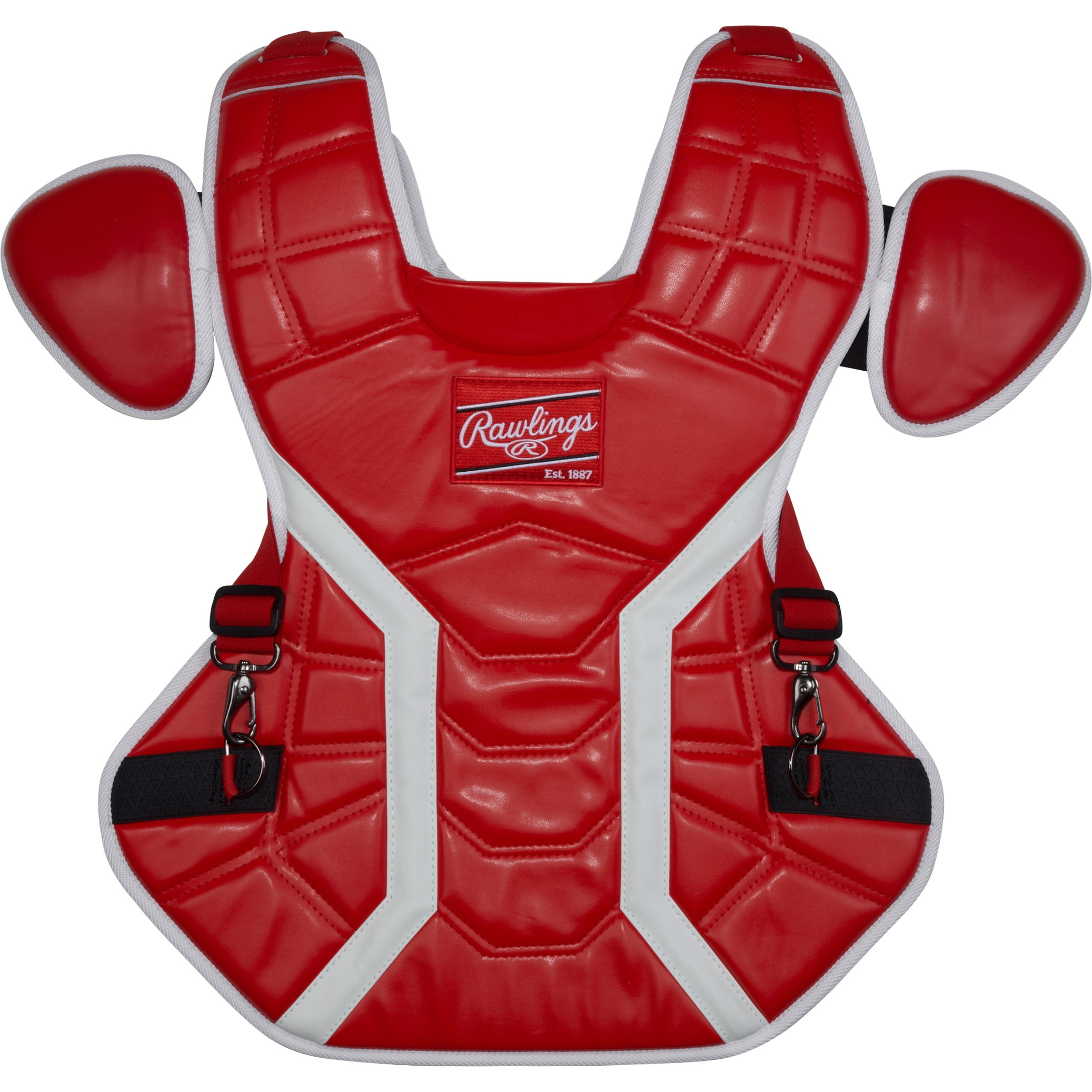 Rawlings Mach Pro Series Chest Protector | Adjustable Fit | Medium | Red/White