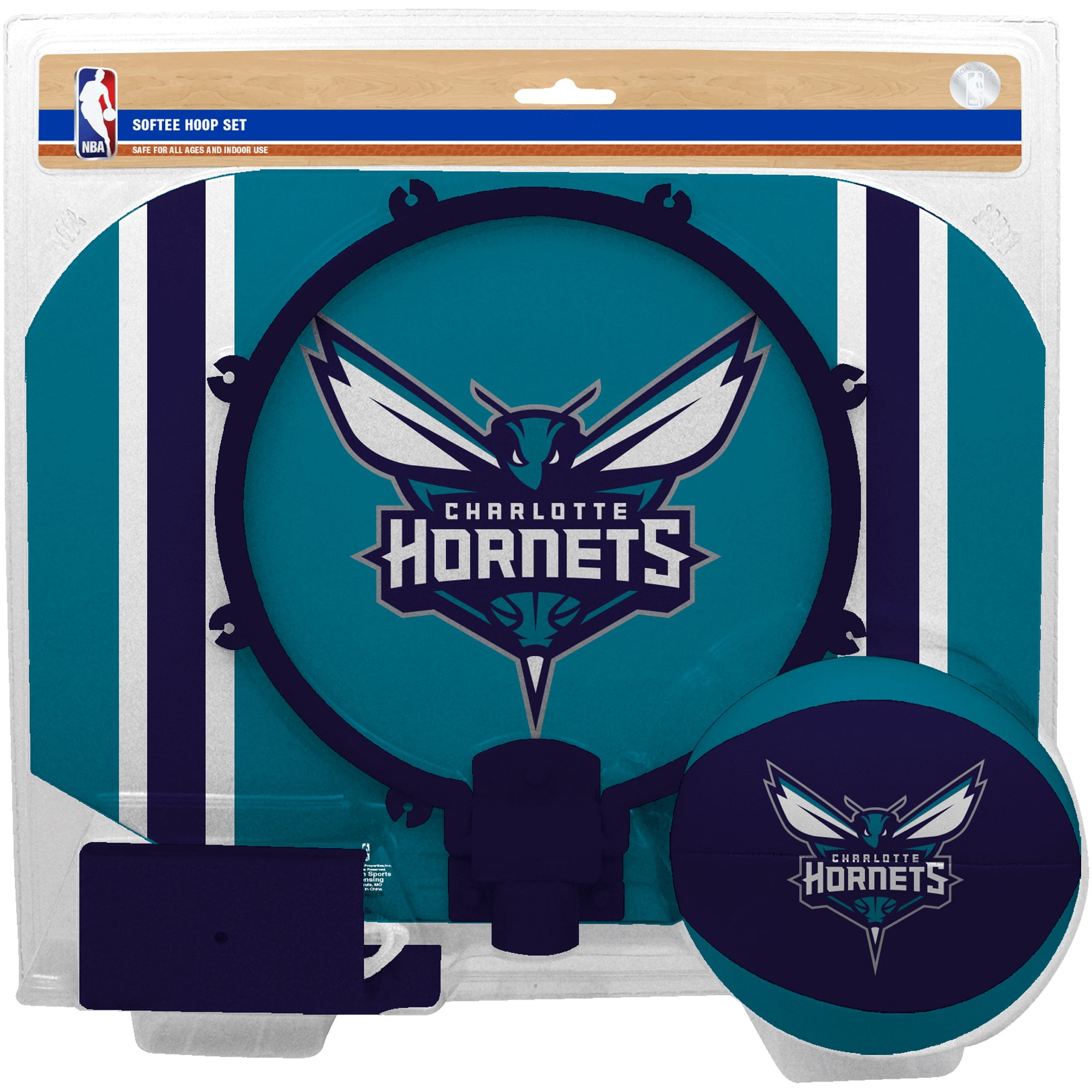 Rawlings NBA Slam Dunk Softee Hoop Set Charlotte Hornets - Walmart.com