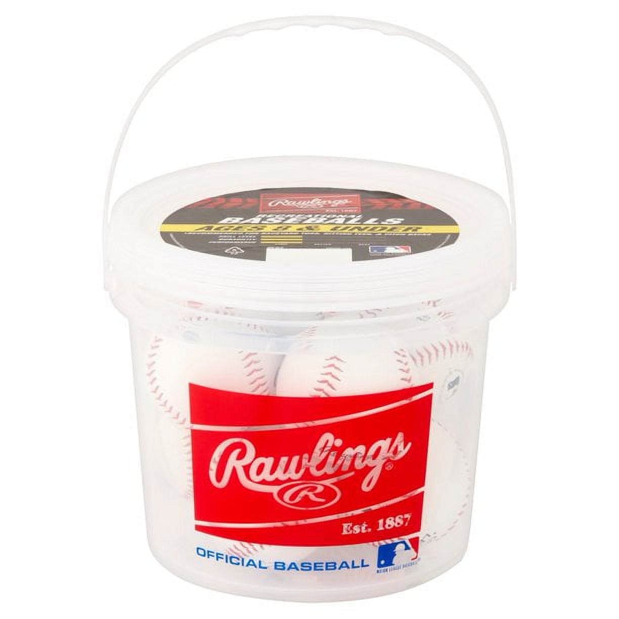 Rawlings OLB3 Official League 8u Recreational Baseball Bucket, 8 Count ...