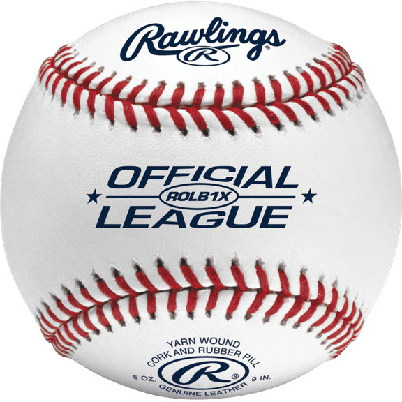 Rawlings | Official League Competition Grade Baseballs | ROLB1X | Game/Practice Use | Youth/14U | Bucket | 24 Count