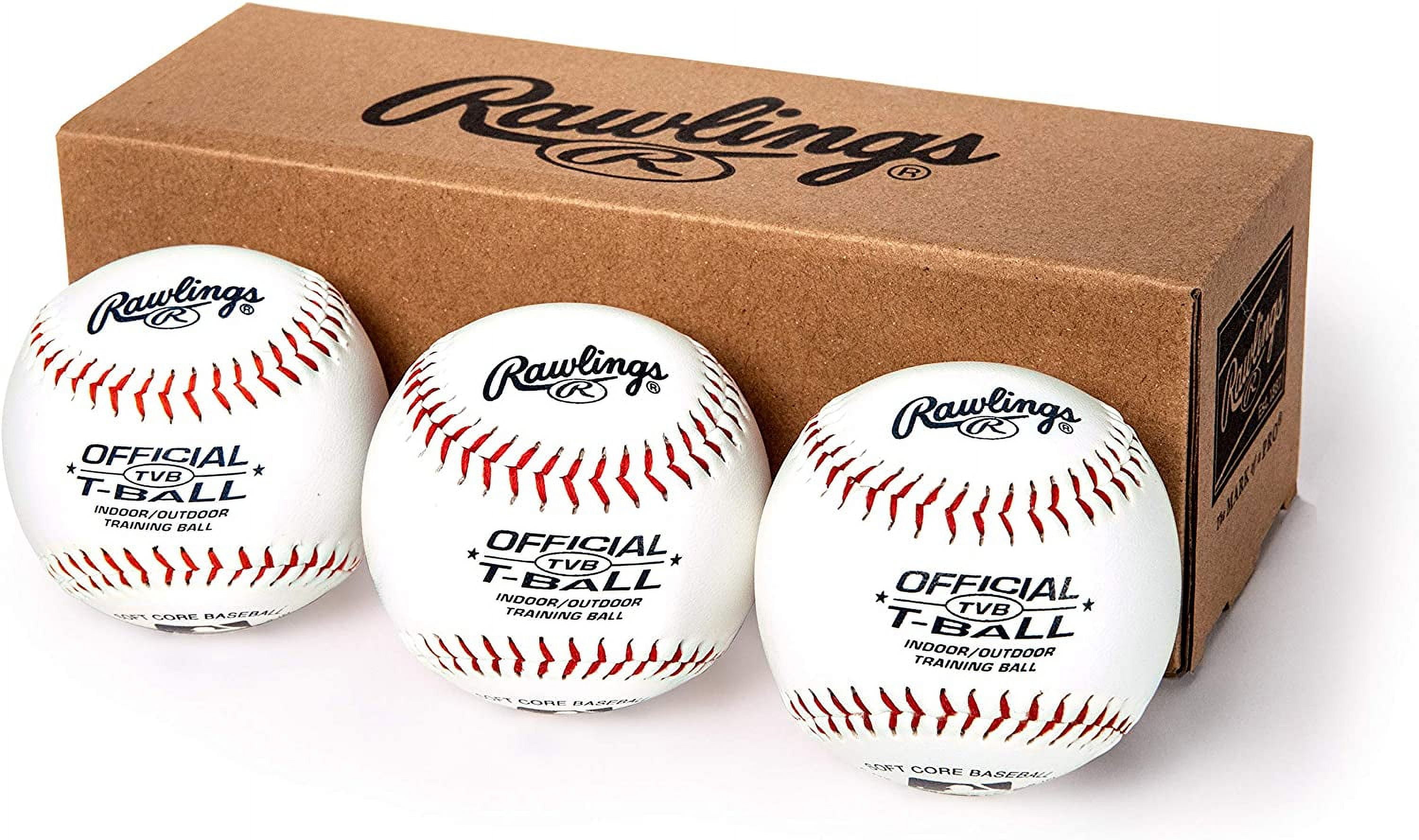 Rawlings , Official TBalls , TVB , Youth/6u , 3 Count , Sponge Rubber