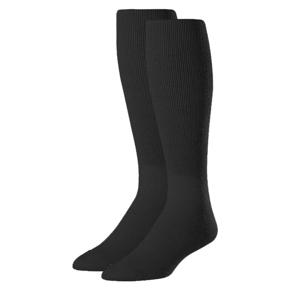 Rawlings Performance Baseball Socks | Over the Calf Athletic Socks | One Pair | Black | Medium