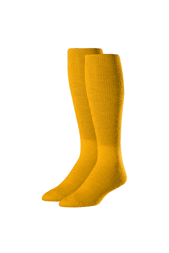Performance Baseball Socks | Over the Calf Athletic Socks | One Pair | Yellow Gold | Small