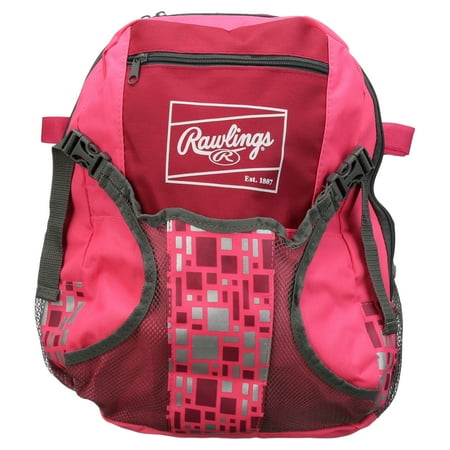 Rawlings Players Youth Tball Backpack Equipment Bag, Pink