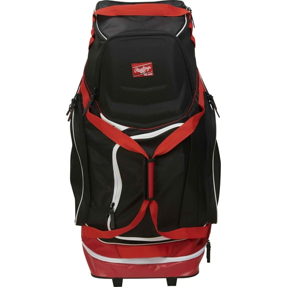 Rawlings R1502 Baseball Wheeled Catcher's Bag | Scarlet | N/A