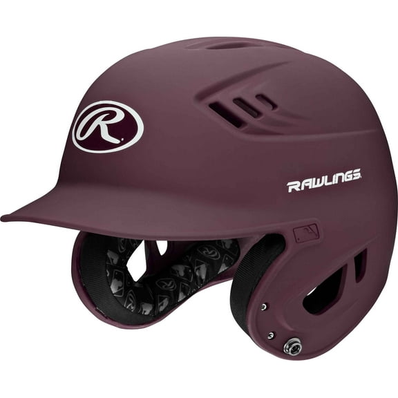 Rawlings R16 Matte Batting Helmet - Junior | Matte Maroon | Junior