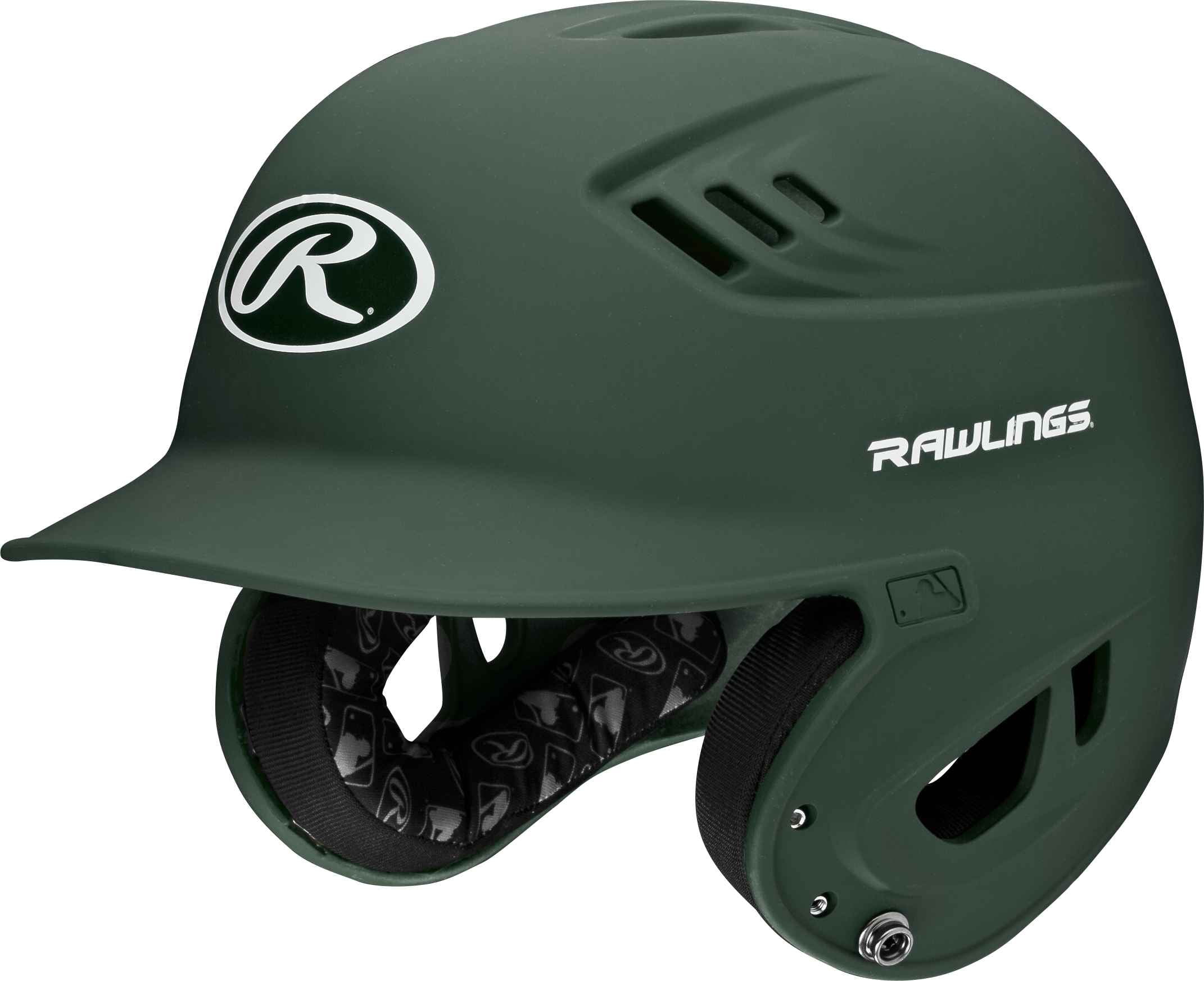 Rawlings R16 Matte Batting Helmet - Senior | Matte Dark Green