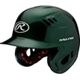 thumbnail image 1 of Rawlings R16 Series Metallic Junior Baseball Batting Helmet, Dark Green, 1 of 3